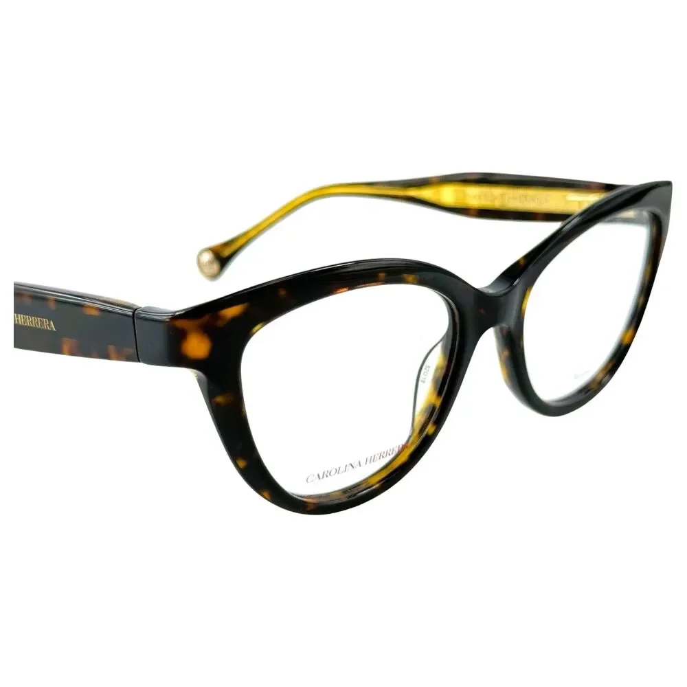 Carolina Herrera CH0017 Womens Plastic Eyeglass Frame 086 Havana 52-18